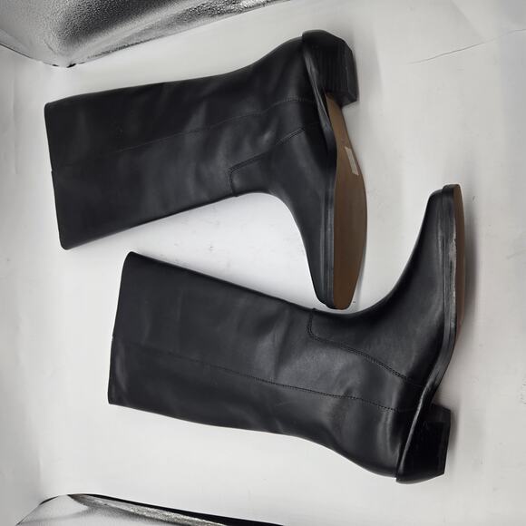 New MADEWELL The Antoine Tall Boot Extended Calf in Black Leather womens sz 9.5 - Picture 6 of 12